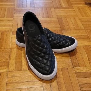 Guess Quilted Leather Slip-on Sneaker with Shimmer